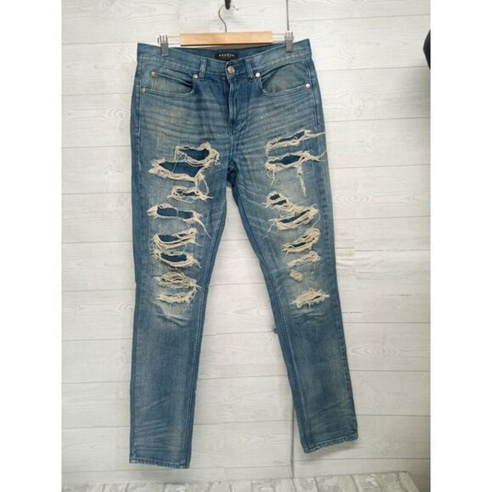 Pacsun Men's 31x32 Stacked Skinny Distressed Blue Jeans